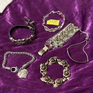 Vintage Silver Tone Jewelry bundle